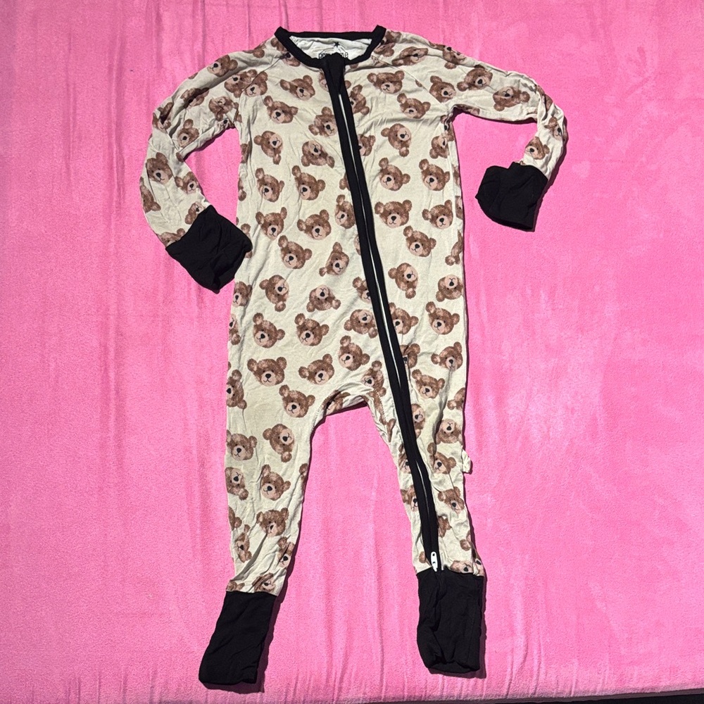 PLAY CONDITION Adorable Bear Print Kids One Piece Pajama